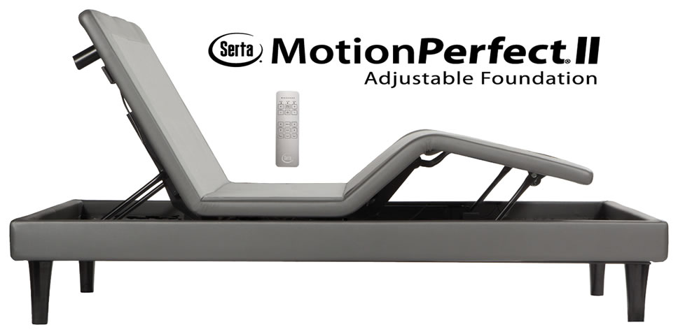 Adjustable base controlled by remote control.